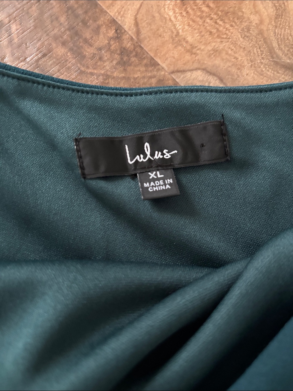 Lulu's Dark Green One-Shoulder Midi Dress with Side Slit - Picture 3 of 5